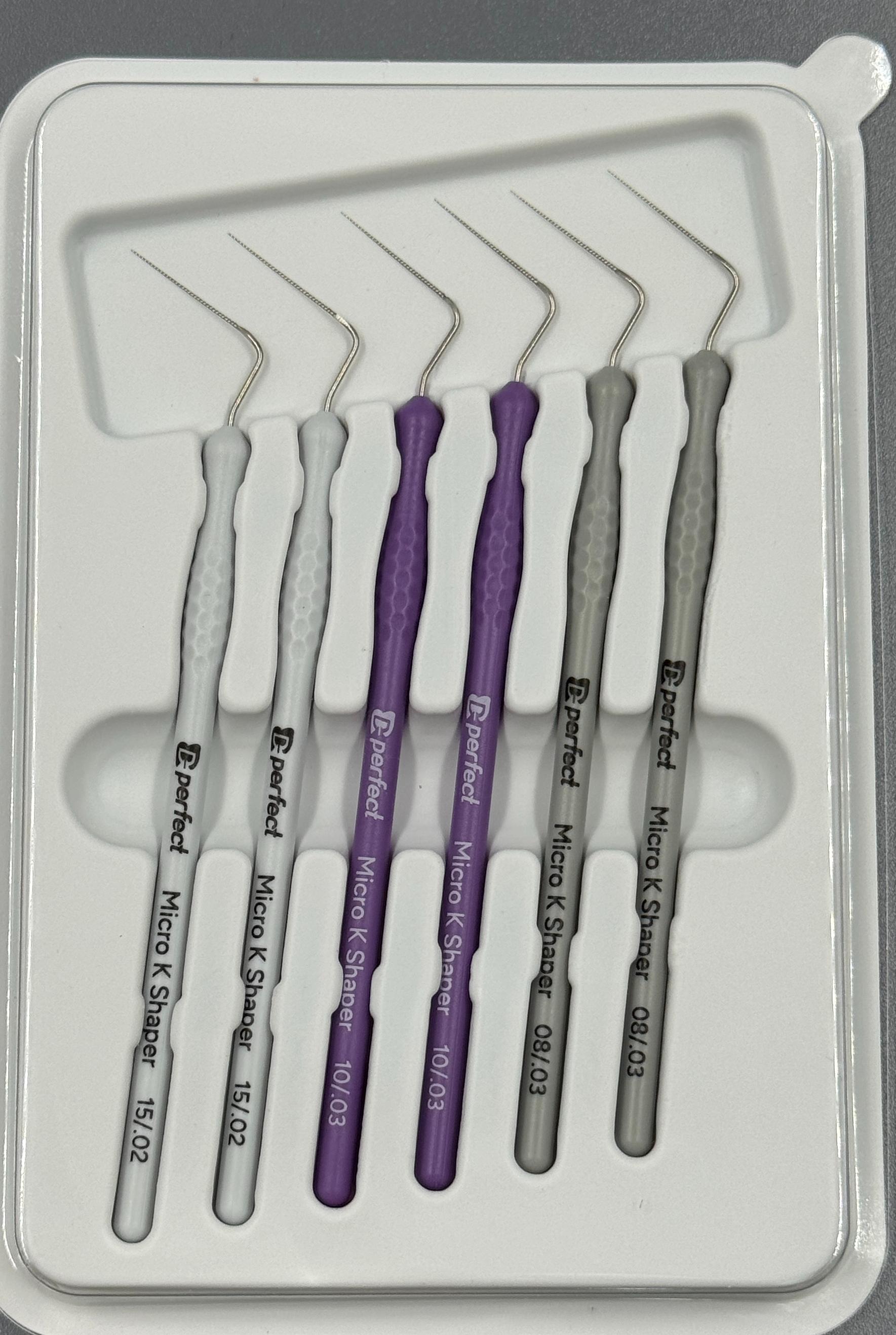 Micro K Shaper 08-10/.03 15/.02 набор - ручной инструмент для работы под увеличением, 6 шт. EuroFile