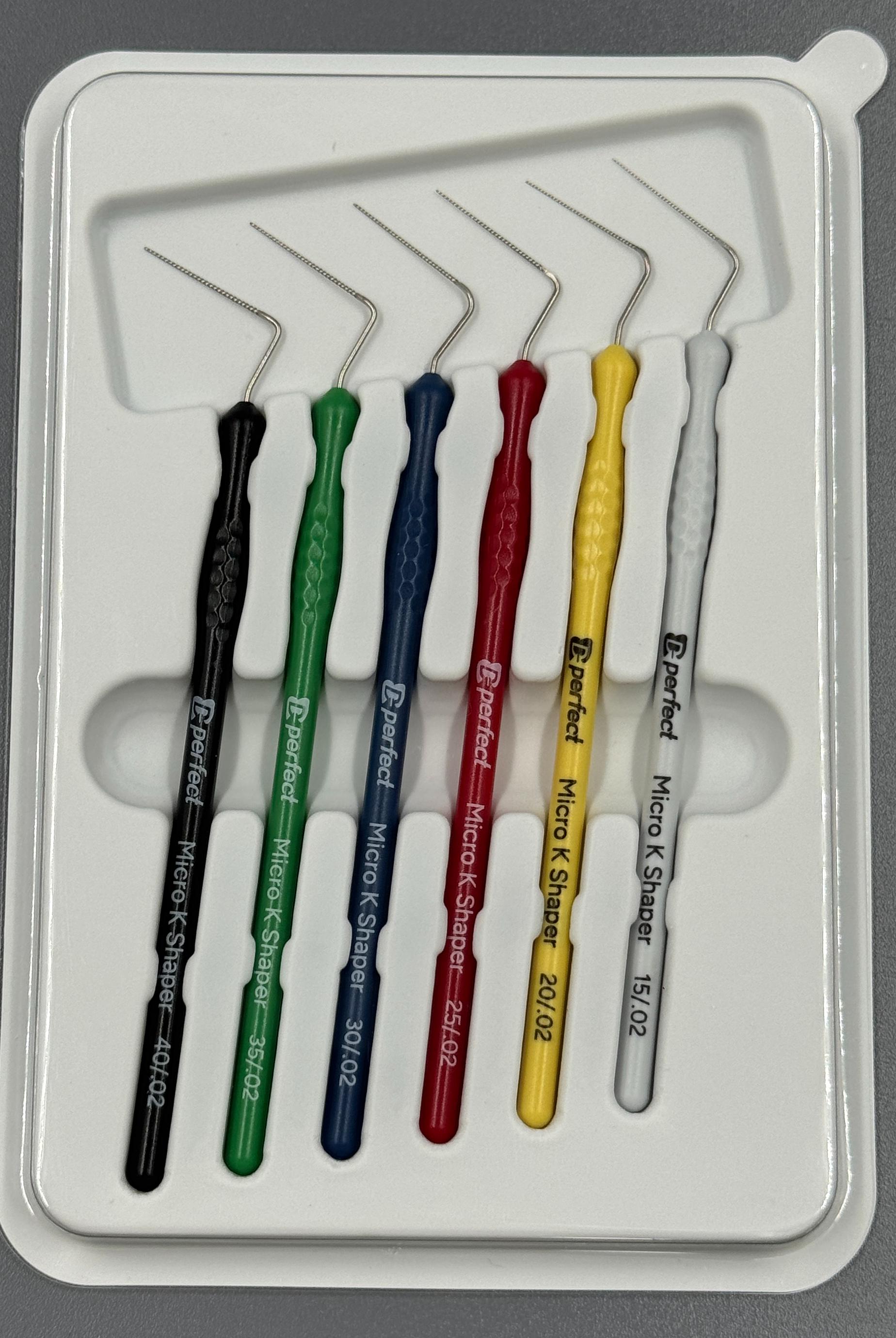 Micro K Shaper 15-40/.02 набор - ручной инструмент для работы под увеличением, 6 шт. EuroFile