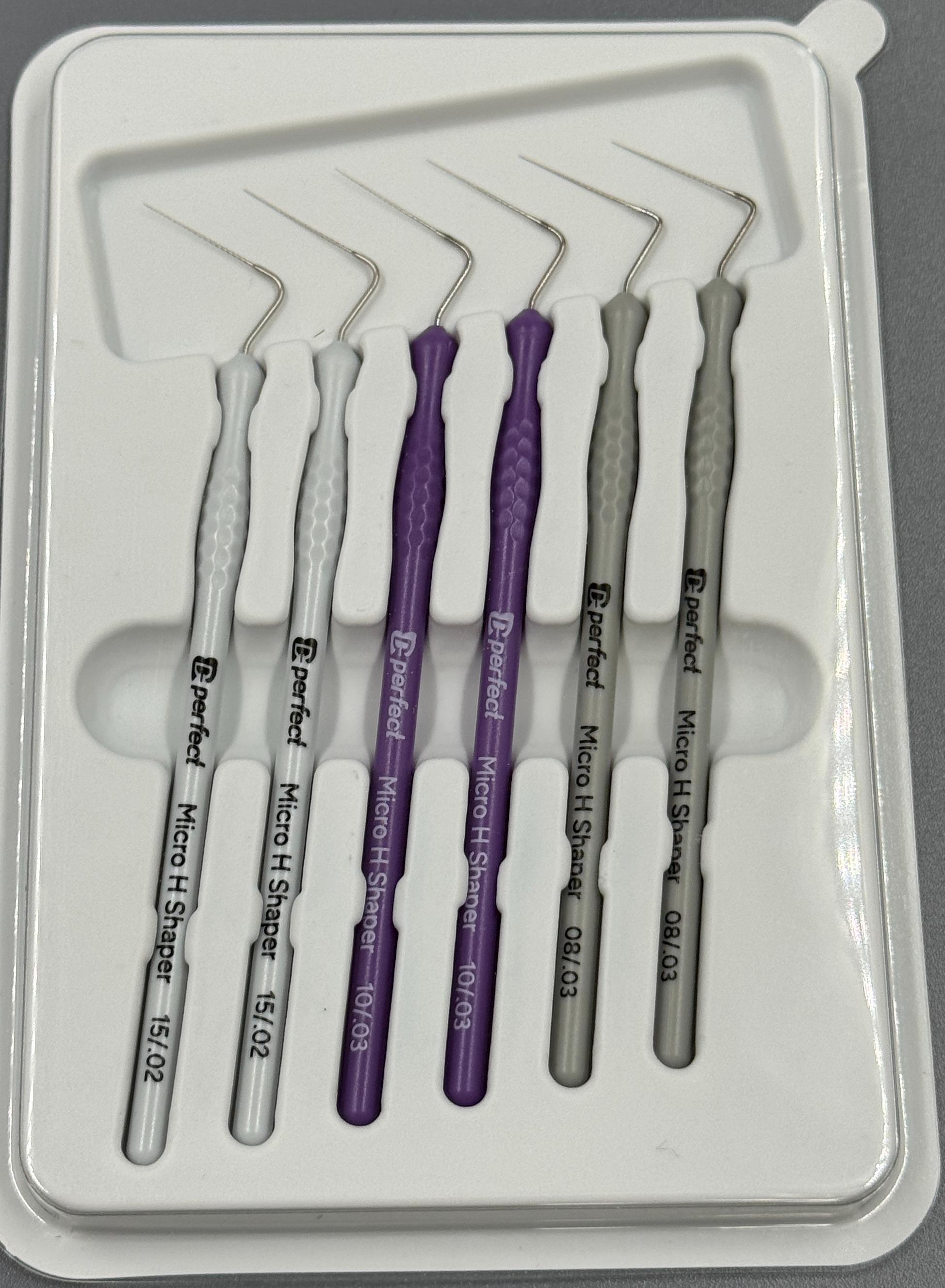 Micro H Shaper 08-10/.03 15/.02 набор - ручной инструмент для работы под увеличением, 6 шт. EuroFile